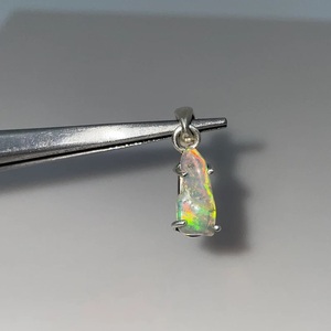 925 argent éthiopien naturel opale brute pierre précieuse pendentif Multi feu fait à la main cadeau chrétien pour ses enfants de Style Vintage - Product Image 2