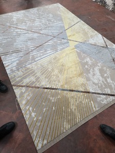 Alfombra Turca de Poliéster Afelpada Adiva, Tejida a Máquina con Diseño Jacquard, de Pelo Alto, Acolchada, Reversible, Lavable, Antideslizante y Antimicrobiana - Product Image 3