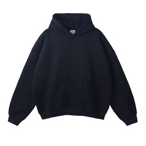 OEM invierno algodón hombres 400 Gsm Hoody venta al por mayor Color sólido personalizado Pr ivate etiqueta para la marca de calidad Algodón polar pulóver Sudadera con capucha - Product Image 2