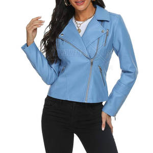 Nueva llegada Chaqueta de cuero de las mujeres Uso al aire libre Chaqueta de cuero Precio al por mayor Chaqueta de cuero de las mujeres - Product Image 3