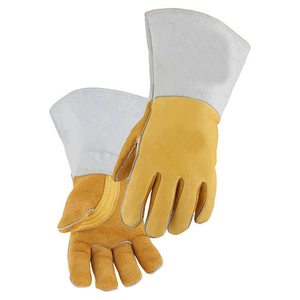 Guantes de soldadura de cuero dividido de piel de vaca XL personalizados antideslizantes y a prueba de agua con revestimiento de látex anticalor para profesionales - Product Image 4