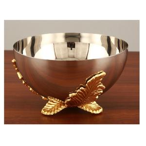 Bol en métal artisanal élégant pour la décoration de la salle à manger, servant de fruits, de collations, de salades dans un design élégant et haut de gamme - Product Image 4