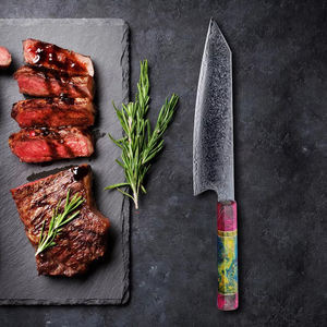 Couteau de chef de cuisine Damas de haute qualité personnalisé en gros OEM ODM Service Offre Spéciale ambidextre fait à la main lavable au lave-vaisselle - Product Image 5