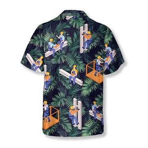 Chemises hawaïennes imprimées pour hommes pour les vacances d'été à la plage style décontracté boutonné léger à manches courtes tissu doux respirant - Product Image 4