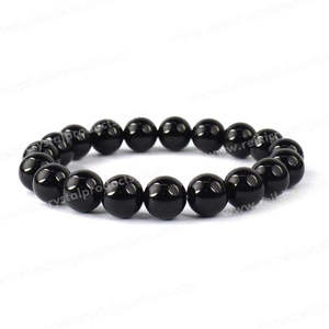 สร้อยข้อมือคริสตัลออนิกซ์สีดำธรรมชาติเพื่อความแข็งแกร่งและสมาธิ - Product Image 5