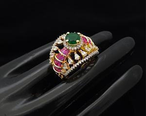 แหวนทองขาวแบบปรับได้ทันสมัยทันสมัยทันสมัยเหมาะสำหรับใส่ไปงานเลี้ยงงานแต่งงาน - Product Image 2