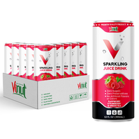 Meilleures ventes 355ml Boisson gazeuse au jus de fruits Fraise Guava rose NFC Fabricant Marque privée OEM ODM BRC HALAL