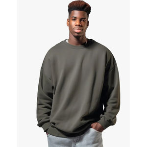 Fashion O Neck sweatshirt Pants <b>Men's</b> Long Sleeved Pullover Clothing Streetwear Top and <b>Trouser</b> Set Cotton Grey Casual Suit - Product Image 1