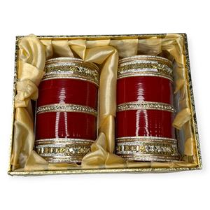 Viral Red Bridal Bangle Set <b>Pearl</b> <b>Gold</b> Plated Trendy Wedding Bangles Premium Imitation Jewellery at Wholesale Price - Product Image 3