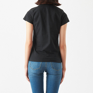 เสื้อยืดแขนสั้นผู้หญิง คอกลม ผ้าฝ้าย ทรงเข้ารูป เรียบง่าย - Product Image 4