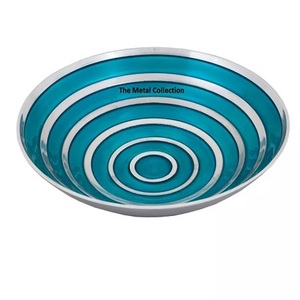 Cuenco de servicio de aluminio con acabado esmaltado para Hotel y restaurante, vajilla redonda de Metal para el hogar - Product Image 5