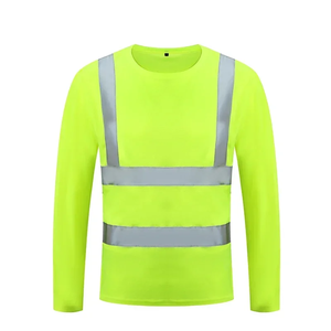 Camisas de Trabajo Reflectantes de Construcción, Tela de Algodón, Alta Visibilidad, Manga Larga, Camisa de Seguridad, Ropa de Trabajo, Polo, Ropa de Trabajo para Hombre - Product Image 2