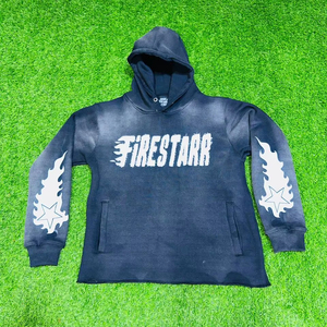 Sudadera con capucha corta de lana de algodón para hombre con bordado desgastado por el sol Etiqueta de cuello personalizada ropa de trabajo de invierno Tansy Industry precios bajos - Product Image 3