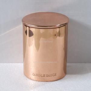 Luxury Custom Solid Brass 16 Oz Empty Candle Jars Modern Engraving Finish Casting Metal Containers for Home Decoration - Product Image 2