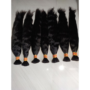 ผมแท้จากอินเดียแบบใหม่  ถักด้วยเครื่องจักร  แบบ Double Weft  น้ำหนัก 100 กรัม  ผมเวอร์จินแท้ 100%  ไม่ผ่านการแปรรูป  สีดำธรรมชาติ  จัดเรียงเกล็ดผม - Product Image 4