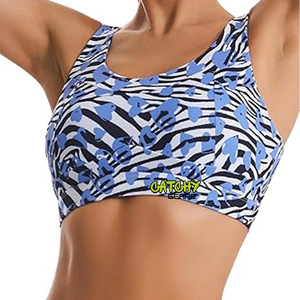 2024 nouvelles couleurs femmes dos croisé à bretelles Fitness Yoga soutien-gorge avec coussinets amovibles respirant haut Impact gymnastique sport soutien-gorge - Product Image 5