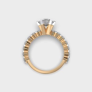 Elegante anillo de diamante de moissanita brillante con piedra de corte fino, ajuste de plata fuerte, joyería perfecta para uso diario de mujer - Product Image 4
