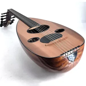 Oud Profesional de 11 Cuerdas - Lira Árabe Hecha a Mano con Madera de Nogal y Boca Abierta - Product Image 3