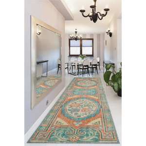 Tapis imprimé à motif de roses : Décoration antique pour salon et salle de bain, tapis gobelin - Product Image 5