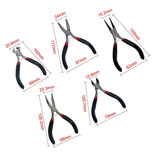 Ensemble de 5 pinces à bec rond en acier au carbone pour la fabrication de bijoux, pour le polissage et la gravure, état neuf - Product Image 5