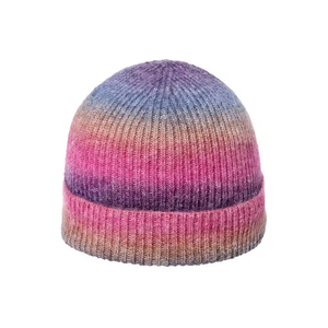 Bonnets d'hiver en laine mérinos pour hommes Bonnet Jacquard brodé personnalisé avec logo brodé Bonnet d'hiver tricoté en détresse - Product Image 3