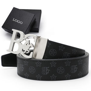 Ceintures pour hommes en cuir de vachette avec boucle en acier, dernier design – Fabrication sur mesure, couleur unie, design 3D, respirantes, imperméables, marque personnalisée - Product Image 1