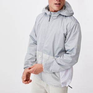 Vestes coupe-vent pour hommes avec logo personnalisé Vêtements de sport à la mode à motif de blocs de couleurs pour l'entraînement d'automne Léger imprimé de grande taille - Product Image 3