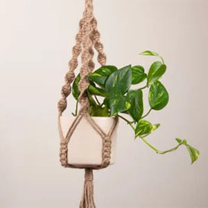 Qualité supérieure Macramé Jute Plante Cintre Grandes Petites Tailles Vintage Maison Jardin Décoration Murale Écologique De Noël En Gros - Product Image 1