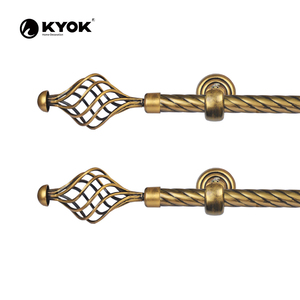 KYOK Metal Curtain Rod Finials Modern Geometric Design Black and White Elegant Style for Home Decoration - Product Image 4