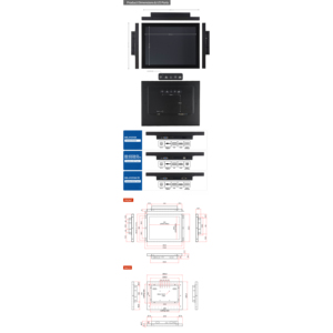 Monitor de Rack Premium de 12.1 Pulgadas, Monitor de Rack 4:3 con Soportes de Montaje en Rack - Product Image 6