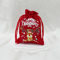 Sacs à Cordon en Toile de Jute Colorée et Lin, Emballage Cadeau de Noël, Pochettes à Bijoux