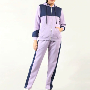 Women's Solid Fleece Streetwear Tracksuit Hooded Full Sleeve Sporty <b>2</b> <b>Piece</b> <b>Set</b> Gray <b>White</b> Yellow Breathable Quick Dry 100% - Product Image 6