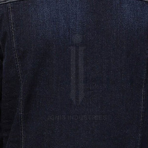 Custom Made <b>Men's</b> Long Stretch <b>Men</b> Jean Jacket Cotton <b>Blue</b> Winter Plain Jeans Jacket for <b>Men</b> Plus Size - Product Image 6