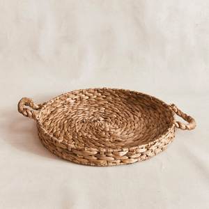 Nouveau panier de rangement en jacinthe d'eau de designer, plateau de décoration intérieure, plateaux naturels en provenance d'usine - Product Image 5