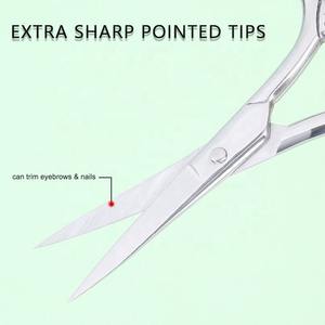 Wholesale Stainless Steel <b>Beard</b> Trimmer Pointed Tip Cuticle Mustache Trimmer Sharp For Personal Care Eyebrow <b>Scissors</b> Pakistan - Product Image 4