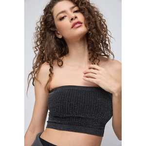 Blusa Casual para Mujer, Cuello Redondo, Manga Corta, Logotipo Frontal, Tejido de Chifón, Corte Corto, Talla XL, Ajuste Regular - Product Image 1