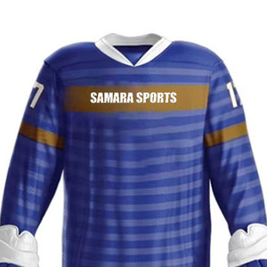 Uniformes ligeros de hockey sobre hielo de poliéster personalizables con el nombre del equipo OEM Impresión de etiqueta privada para ropa deportiva - Product Image 4