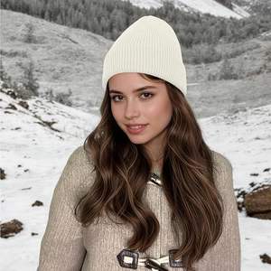 Gorro de invierno con forro polar grueso a la moda, gorro de lana elegante, perfecto para viajar, esquiar, trabajar al aire libre y usar en climas fríos - Product Image 5