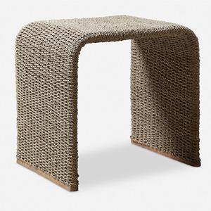 Ensemble de tables d'appoint en herbe de mer faites à la main, prix direct d'usine, table d'appoint en herbe de mer, table d'appoint en raphia - Product Image 5