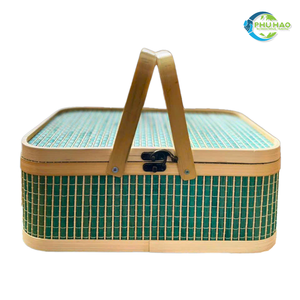 CESTA DE REGALO DE BAMBÚ Ecológica Hecha a Mano para Almacenamiento y Decoración Perfecta para Decoración del Hogar Cesta de Flores - Product Image 6