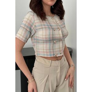 Blusa Blanca a Rayas y con Botones - Blanca - Product Image 4