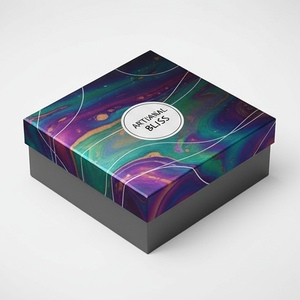 Boîte en carton avec couvercle et plateau, impression de logo personnalisée, fabricant - Product Image 1