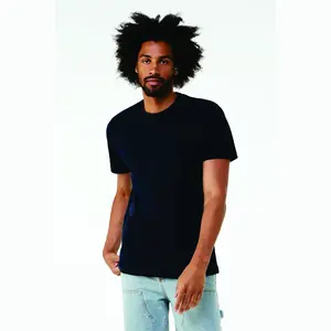Самая модная мужская черная 100% хлопковая простая повседневная футболка с круглым вырезом и коротким рукавом для продажи по низкой цене