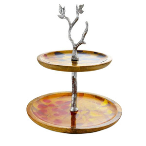 Support à gâteau en bois économique pour la décoration de table, idéal pour les mariages et les fêtes - Product Image 1