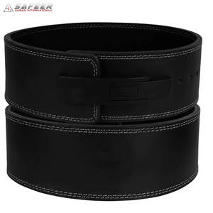 Ceinture en cuir de gymnastique réglable personnalisée à usage intensif Boucle de levier d'haltérophilie d'entraînement de puissance Produit de sécurité de forme physique - Product Image 2