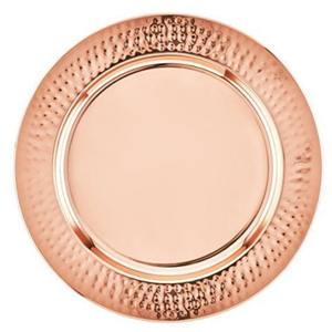 Luxury Oval Copper Serving Tray With Embossed <b>Decorative</b> Pattern Vintage Style <b>Rose</b> <b>Gold</b> Metal Platter For Home Dining & Kitchen - Product Image 6