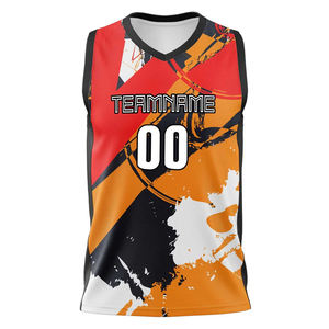 Uniformes de baloncesto amarillos y negros con impresión por sublimación, kits de camisetas de equipo de baloncesto de diseño personalizado para hombres - Product Image 6
