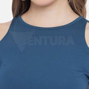 Camisetas cortas de gran tamaño personalizadas para mujer 2024, camisetas recortadas en blanco de lona teñida lisa de Color sólido para mujer en oferta - Product Image 6