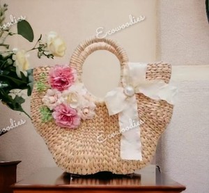 กระเป๋าชายหาดสานจากฟางของผู้หญิงกระเป๋าใส่ของเป็นมิตรต่อสิ่งแวดล้อมกระเป๋าช้อปปิ้งกระเป๋าชายหาดสำหรับเดินทางท่องเที่ยวช้อปปิ้ง - Product Image 2