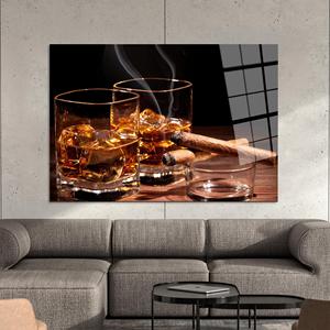 Modern Printed Canvas Artwork - Elegant, Versatile Decor for Any Space,TEMPERED GLASS ART - Product Image 1